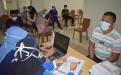 Suasana di Bagian Pendaftaran Vaksinasi Covid-19