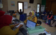 Suasana di Ruang Pendaftaran Satu Pintu RSUD Beltim